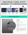 iPad Air 11ʺ (2024), Air 10.9ʺ (5th/4th Gen), and Pro 11ʺ (4th/3rd/2nd/1st Gen) Ascend Keyboard Case Pencil Bundle - UK Layout-Black ESR ESR