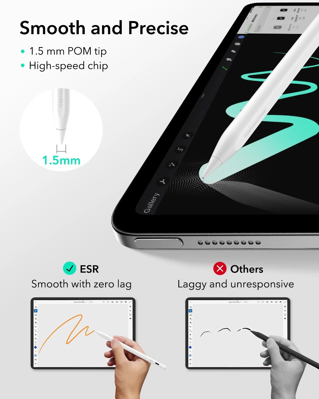 iPad 11th (A16,2025) Rebound Magnetic Keyboard Case and Pencil Bundle-UK Layout-Black ESR ESR