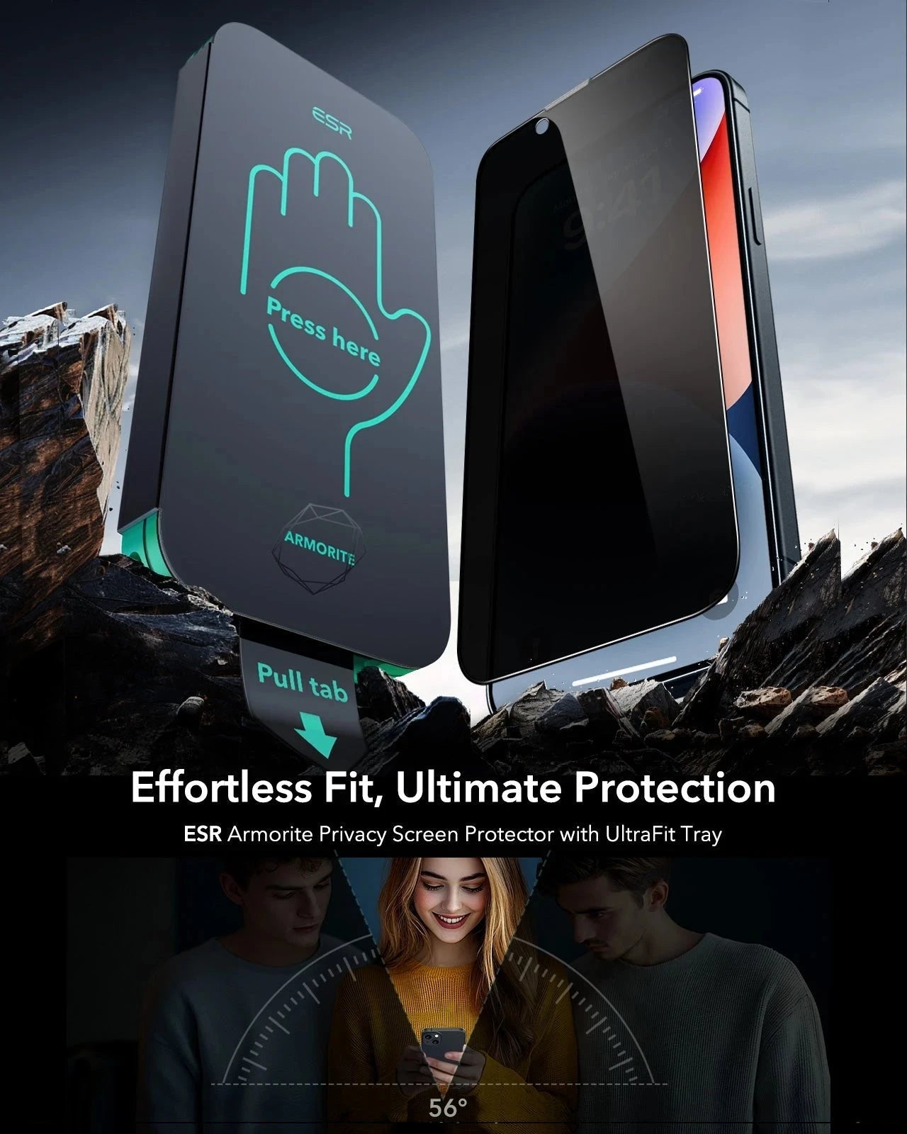 iPhone 14 Plus/13 Pro Max UltraFit Armorite Privacy Screen Protector - 3 Pack ESR ESR