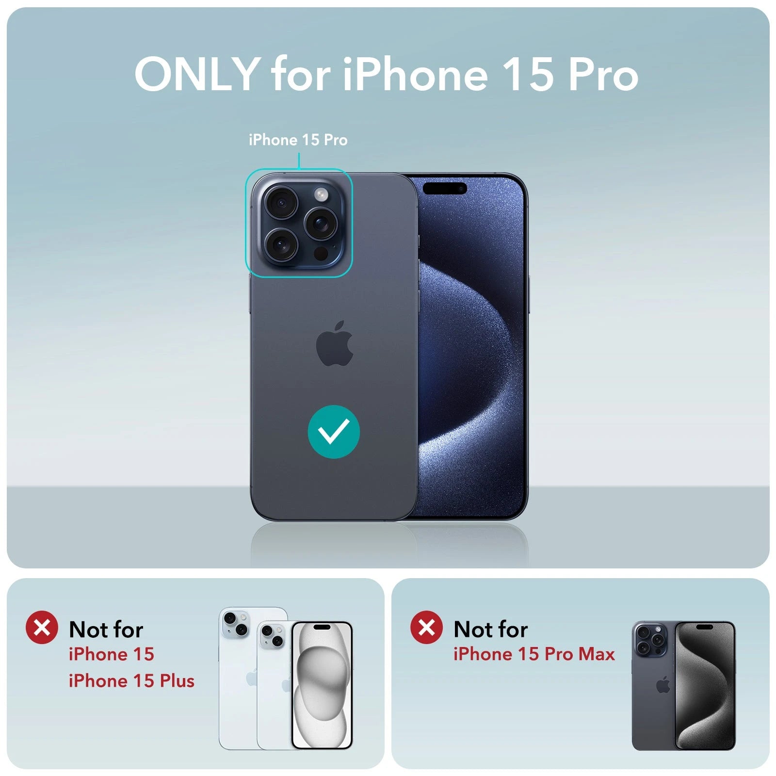 iPhone 15 Pro Cloud Soft Case (HaloLock) - Dark Blue ESR ESR