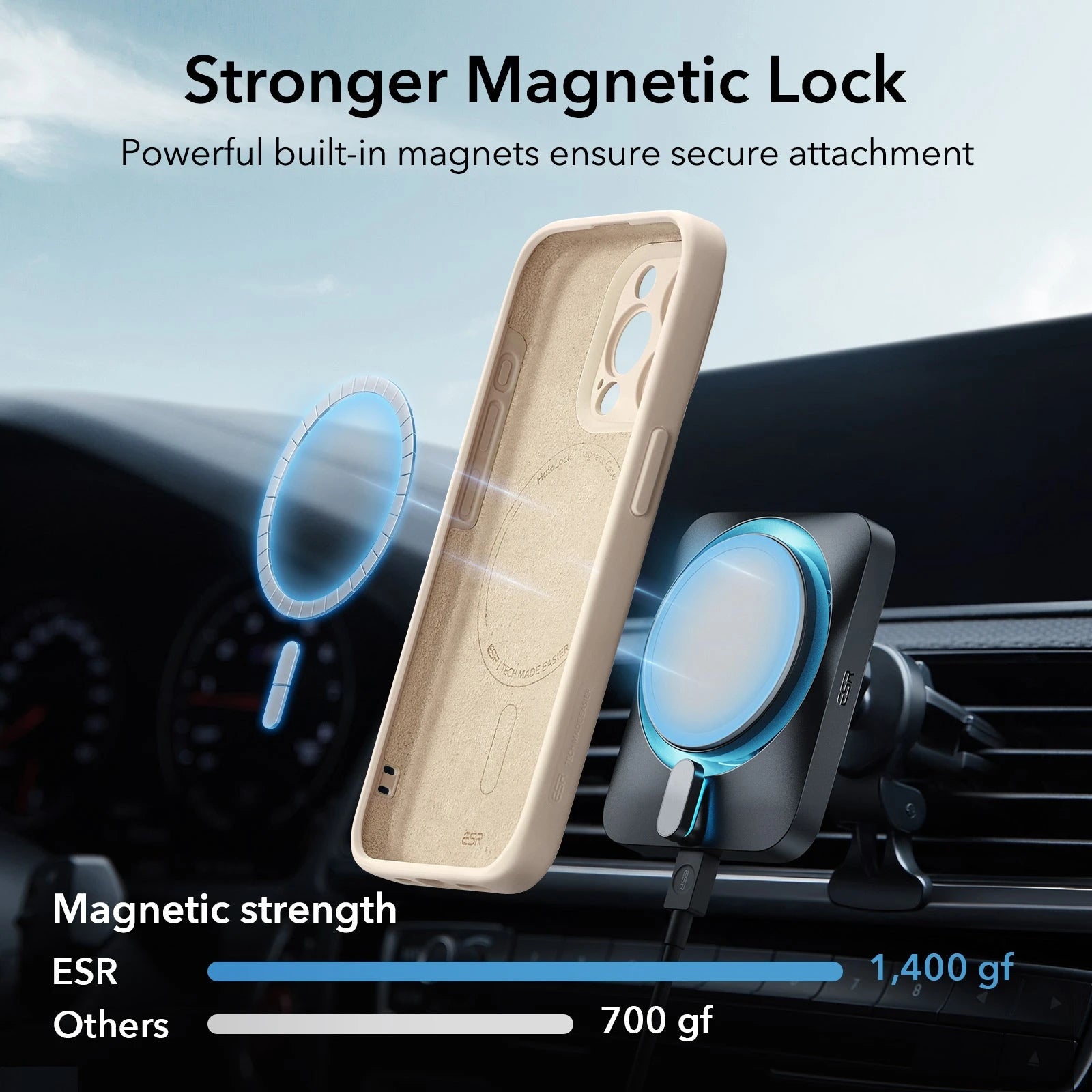 iPhone 15 Pro Cloud Soft Case (HaloLock) - Dark Blue ESR ESR
