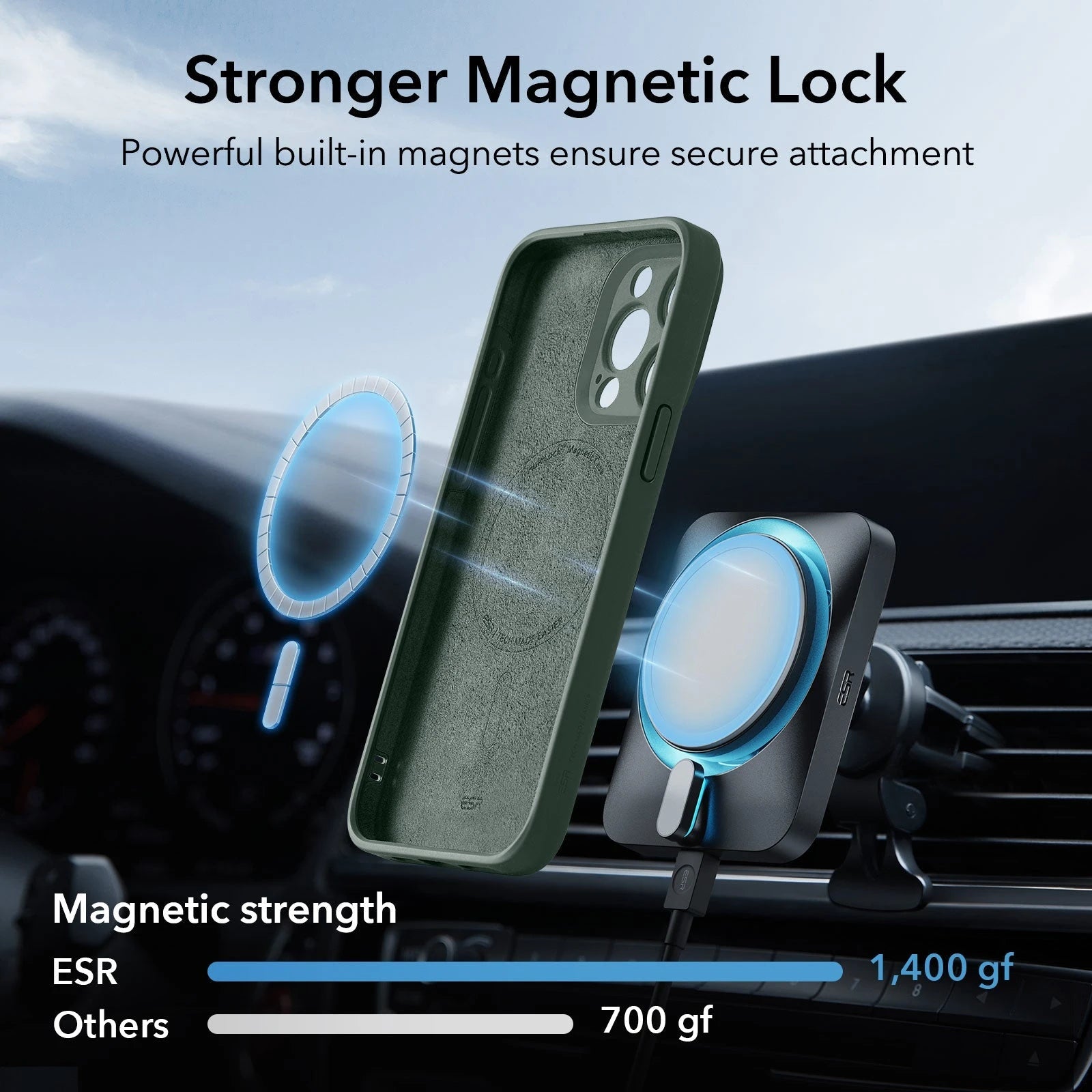 iPhone 15 Pro Cloud Soft Case (HaloLock) - Green ESR ESR