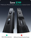 iPhone 16 Plus Cyber Tough Magnetic Case (Camera Control, Stash Stand) - Black ESR ESR