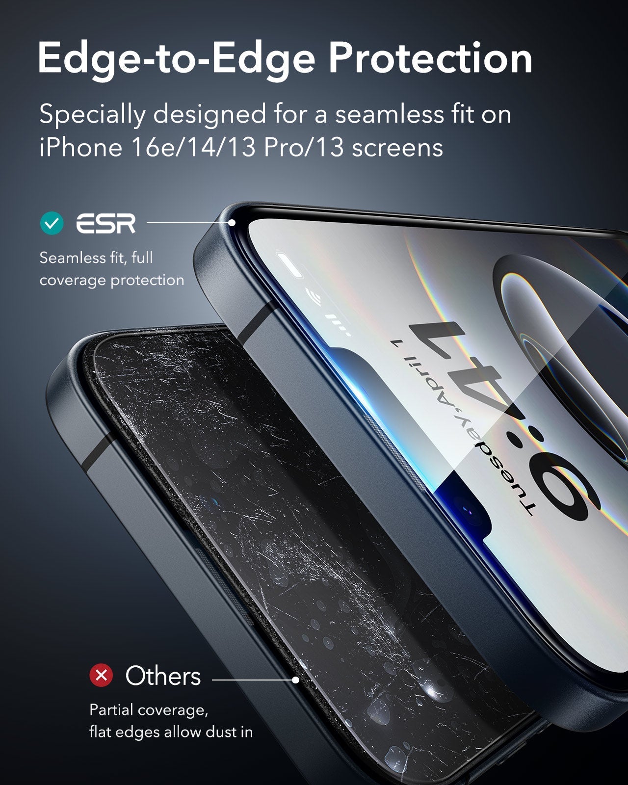 iPhone 16e UltraFit Classic Screen Protector - 3 Pack with Alignment Frame ESR ESR